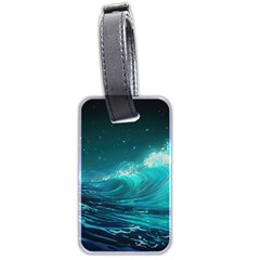 Tsunami Waves Ocean Sea Nautical Nature Water Luggage Tag (two Sides)