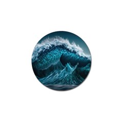 Tsunami Waves Ocean Sea Water Rough Seas 6 Golf Ball Marker (4 Pack)