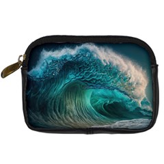 Tsunami Waves Ocean Sea Water Rough Seas 2 Digital Camera Leather Case