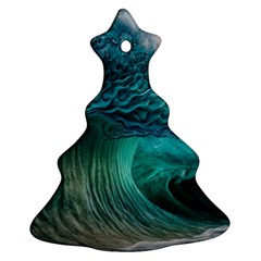 Tsunami Waves Ocean Sea Water Rough Seas 2 Christmas Tree Ornament (two Sides)