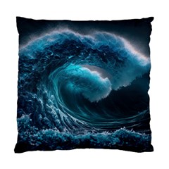 Tsunami Waves Ocean Sea Water Rough Seas 4 Standard Cushion Case (two Sides) by Ravend