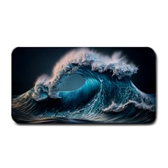 Tsunami Waves Ocean Sea Water Rough Seas Medium Bar Mat by Ravend