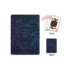 Circuit Board Circuits Mother Board Computer Chip Playing Cards Single Design (mini) by Ravend