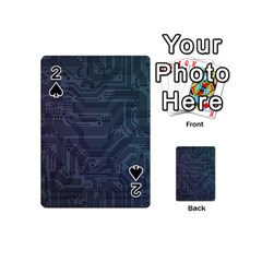 Circuit Board Circuits Mother Board Computer Chip Playing Cards 54 Designs (mini) by Ravend