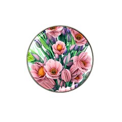 Azure Watercolor Flowers Hat Clip Ball Marker by GardenOfOphir