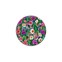 Creative Crimson Crisp Watercolor Flowers Golf Ball Marker (4 Pack) by GardenOfOphir