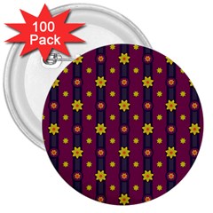 Purple Background Graphic Decor Backdrop Design Art 3  Buttons (100 Pack)  by Ravend