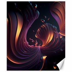 Ai Generated Swirls Space Design Fractal Light 3d Art Pattern Canvas 8  X 10  by Ravend