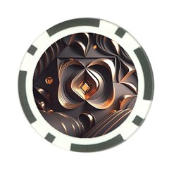 Ai Generated Swirls Space Design Fractal Light 3d Pattern Poker Chip Card Guard (10 Pack)