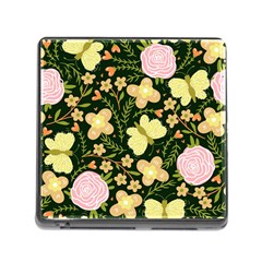 Flowers Rose Blossom Pattern Creative Motif Memory Card Reader (square 5 Slot) by Ravend
