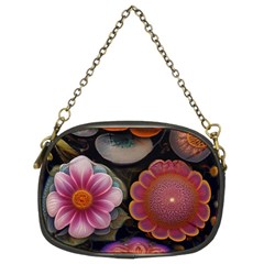 Ai Generated Floral Pattern Flowers Floral Chain Purse (two Sides)