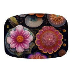 Ai Generated Floral Pattern Flowers Floral Mini Square Pill Box