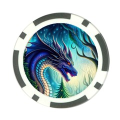 Ai Generated Dragon Fractal Art Texture Poker Chip Card Guard