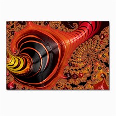 Fractal Background Pattern Texture Abstract Design Postcard 4 x 6  (pkg Of 10) by Ravend