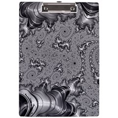 Fractal Background Pattern Texture Abstract Design Silver A4 Acrylic Clipboard by Ravend