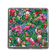 Dazzling Watercolor Flowers Memory Card Reader (square 5 Slot) by GardenOfOphir