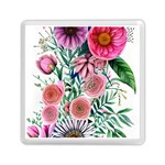 Captivating And Celestial Watercolor Flowers Memory Card Reader (Square)