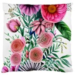 Captivating And Celestial Watercolor Flowers Large Cushion Case (Two Sides)