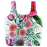Captivating And Celestial Watercolor Flowers Full Print Recycle Bag (XXL)