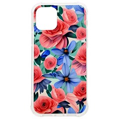 Classy Watercolor Flowers Iphone 12/12 Pro Tpu Uv Print Case by GardenOfOphir