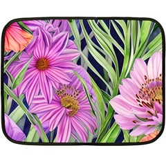 Cheerful Watercolors – Flowers Botanical Fleece Blanket (mini) by GardenOfOphir