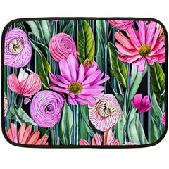 Floral Watercolor Fleece Blanket (mini) by GardenOfOphir