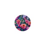 Retro Floral 1  Mini Magnets