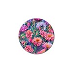 Retro Floral Golf Ball Marker