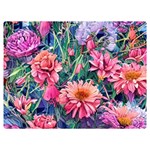 Retro Floral Premium Plush Fleece Blanket (Extra Small)