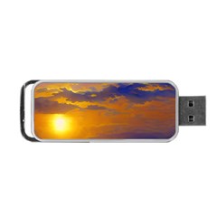 Nature Sunset Portable Usb Flash (one Side) by GardenOfOphir