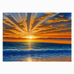 Sunset Scenic View Photography Large Glasses Cloth (2 Sides) by GardenOfOphir
