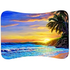 Sunrise At The Beach Velour Seat Head Rest Cushion by GardenOfOphir