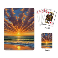 Waves At Sunset Playing Cards Single Design (rectangle) by GardenOfOphir
