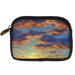 Sunrise Over The Sand Dunes Digital Camera Leather Case by GardenOfOphir