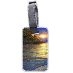 Sunset At The Surf Luggage Tag (two Sides) by GardenOfOphir