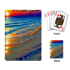 Modern Sunset Over The Ocean Playing Cards Single Design (rectangle) by GardenOfOphir