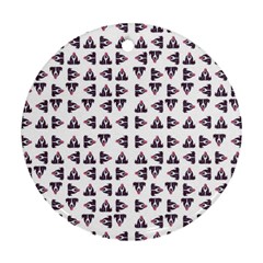 Happy Hound Funny Cute Gog Pattern Ornament (round) by dflcprintsclothing