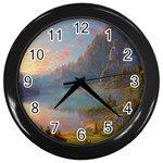 Marvelous Sunset Wall Clock (Black)