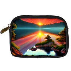 Gorgeous Sunset Digital Camera Leather Case by GardenOfOphir