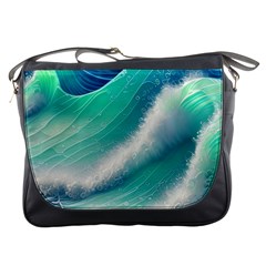 Beautiful Abstract Pastel Ocean Waves Messenger Bag by GardenOfOphir