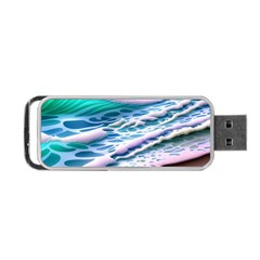 Shore Blue Ocean Waves Portable Usb Flash (one Side) by GardenOfOphir