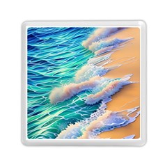 Waves At The Ocean s Edge Memory Card Reader (square) by GardenOfOphir