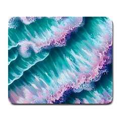 Summer Waves In Pink Iii Large Mousepad by GardenOfOphir