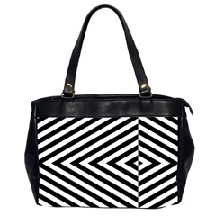 Abstract Lines Pattern Art Design Background Oversize Office Handbag (2 Sides)