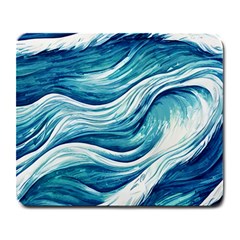 Abstract Blue Ocean Waves Large Mousepad by GardenOfOphir