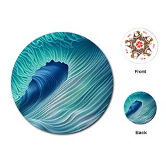 Summer Ocean Waves Playing Cards Single Design (round) by GardenOfOphir