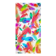 Feathers Pattern Background Colorful Plumage Shower Curtain 36  X 72  (stall)  by Ravend