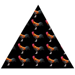 Background Pattern Chicken Fowl Cockerel Livestock Wooden Puzzle Triangle by Ravend