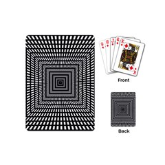 Focus Squares Optical Illusion Background Pattern Playing Cards Single Design (mini) by Ravend