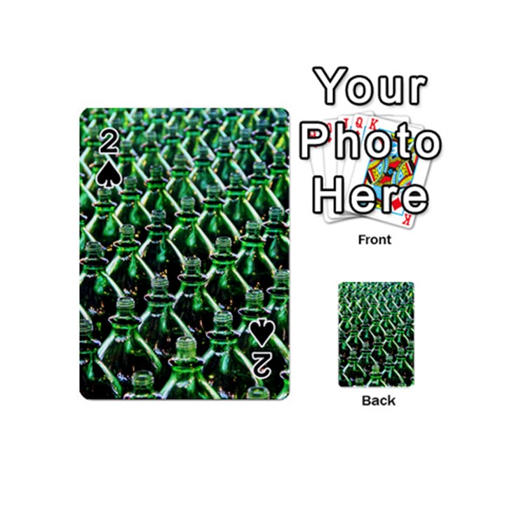 Bottles Green Drink Pattern Soda Refreshment Playing Cards 54 Designs (Mini)